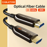 CABLETIME- AOC 8K60Hz HDMI 2.1 Cable HDR, ARC, HDCP2.2, 3D, Lenght : 20 Meter, SKU- CT-AHD8K-ZB20