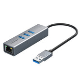 USB 3.0 3 Port Hub With Gigabit Ethernet Adapter
