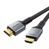 CABLETIME- 8K PVC HDMI 2.1 Cable, Gold plated, Wire: 28AWG, Shell: Space Grey Aluminum + PVC, Black PVC Jacket with Nylon braided, Support 8K/60HZ/48Gbps, SKU- CT-HD8K-AG15