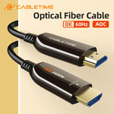 CABLETIME- AOC 8K60Hz HDMI 2.1 Cable HDR, ARC, HDCP2.2, 3D, High Speed 48Gbps Subsampling 4:4:4/4:2:2/4:2:0, Length : 100 Meter, SKU- CT-AHD8K-ZB100