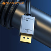 CABLETIME- Dispaly port 20P male to male, nickle plated , metal cover, ROHS, SKU- CT-AV585-P01G-SG1.8