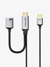 CABLETIME- HDMI TO DISPLAYPORT WITH USB C POWER cable , SKU- CT-HMDF4K-AG