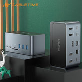 CABLETIME- USB-C 16-IN-2 Multiport Docking Station, SKU: CT-DOCK162-AG