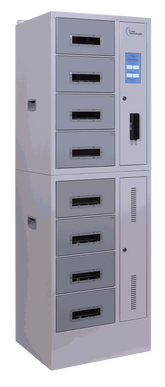 POWER TECHNOLOGIES 8 Bay UV-C Charging Locker with RFID Lock & Contact-less Access - 220V UK, MODEL- CSC-Locker-8, SKU- LKR-CSC-B8R-U