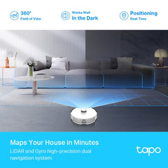 Tapo RV30 Plus | LiDAR Navigation Robot Vacuum & Mop + Smart Auto-Empty Dock | Tapo