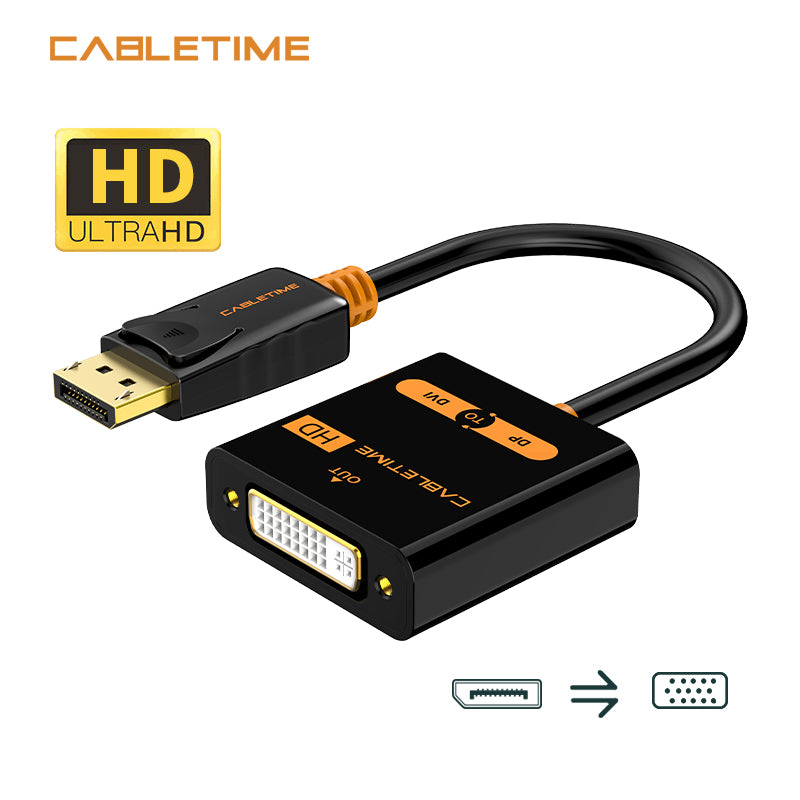 DP to DVI Adapter Converter 1080P