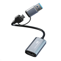 CABLETIME- USB A+C to HDMI Video Capture,1080p, SKU- CT-ACHC-AG