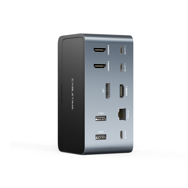 CABLETIME- USB-C 16-IN-2 Multiport Docking Station, SKU: CT-DOCK162-AG