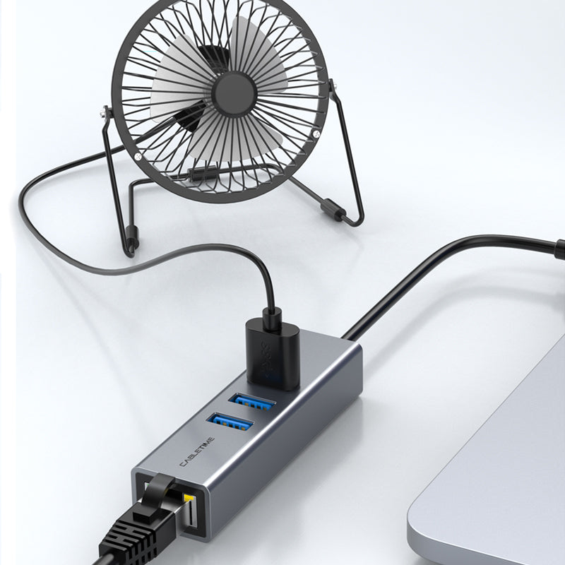 USB 3.0 3 Port Hub With Gigabit Ethernet Adapter