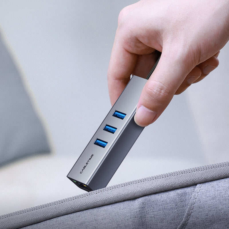 USB 3.0 3 Port Hub With Gigabit Ethernet Adapter