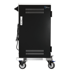 POWER TECHNOLOGIES Premium 36 Bay Secure Smart Charging Cart, USB-C 65W HUB and CABLES UK, MODEL- AC-SLIM-H65, SKU- CRT-SLM-S36L-U-H65C