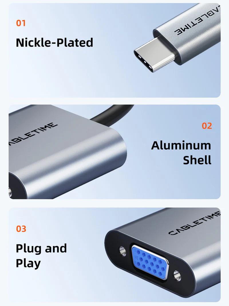 USB Type C to VGA Adapter for MacBook Pro