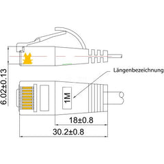 Slim CAT6 U/UTP Flat Design Patch Cords with different Colours