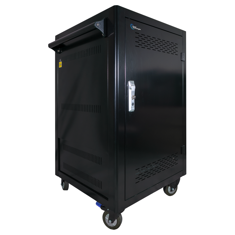 POWER TECHNOLOGIES 36 Bay Cart with Smart Charging - USB-C Hub, MODEL- PT-36-H65, SKU- CRT-LTE-S36L-U-H65