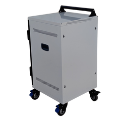 POWER TECHNOLOGIES-15 Bay Secure USB-C Hub Charging Cart, USB-C Cables - 220V UK, MODEL- PT-VERT-15-H65, SKU- CRT-VRT-B15L-U-H65C