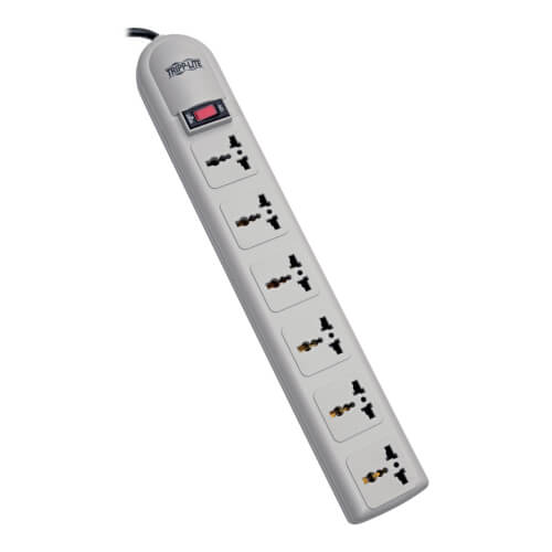 TRIPP LITE POWER EXT SURGE 6WAY UNIVERSAL 1.8M 3PIN SUPER6OMNIB