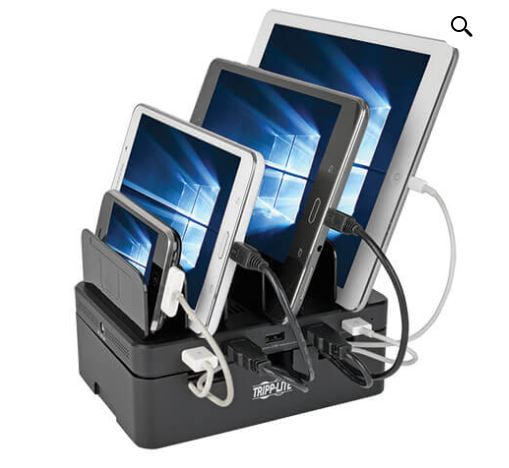 TRIPP LITE CHARGING STATION WITH STORAGE USB 5PORT TABS//PHONES 230V U280-005-ST