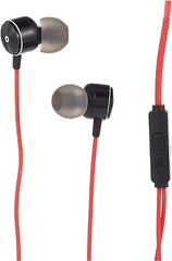 Rapoo EP28 In-Ear Headphone 3.5mm Audio Braided Earphone Wired, Built-in Microphone with Volume Adjustment and Ergonomic Design - Red