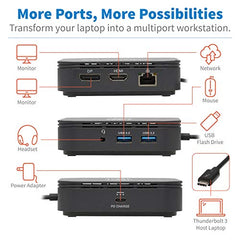 Tripp Lite Thunderbolt 3 Dock Dual Display 8k DP 4k HDMI USB-A Hub Gbe (MTB3-DOCK-04)