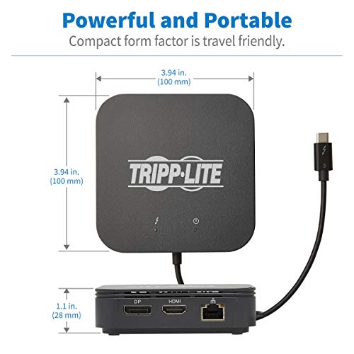 Tripp Lite Thunderbolt 3 Dock Dual Display 8k DP 4k HDMI USB-A Hub Gbe (MTB3-DOCK-04)