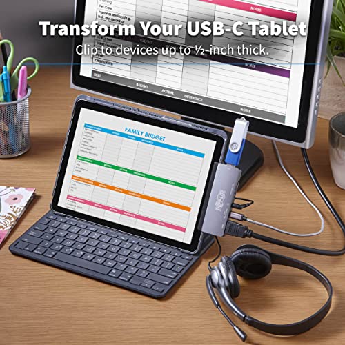 TRIPP LITE USB-C Dock with Removable Clip - For Laptops and Tablets, 4K HDMI, USB-A Hub, 60W PD Charging