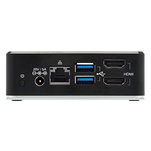 Tripp Lite USB-C Docking Station, USB C Dock for Dual Display, Dual HDMI, USB 3.2 Gen 1, USB-A Hub, Gbe, 3.5 mm 85W PD Charging, Black (U442-DOCK20-B)